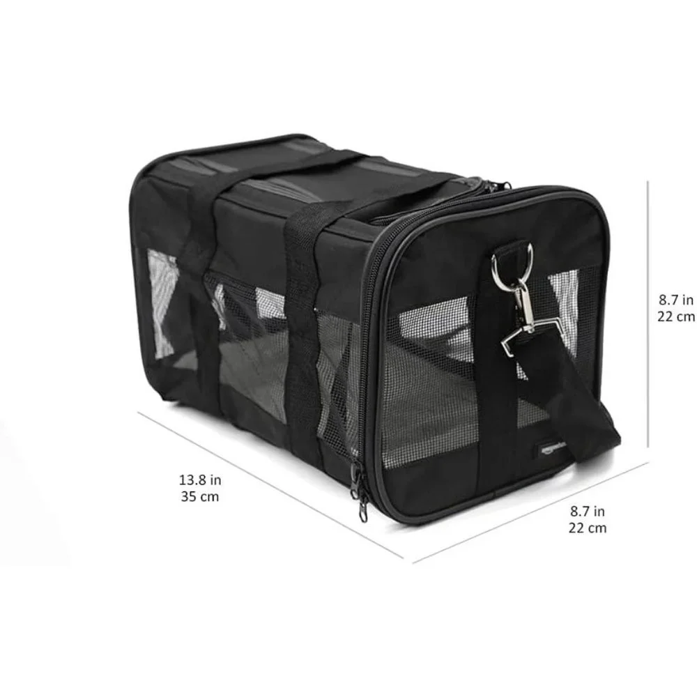 Amazon Basics Small Pet Travel Carrier - Soft-Sided - Black - No Wheels